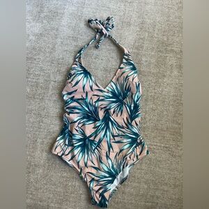 Pink women’s Tropical Leaf Swimsuit